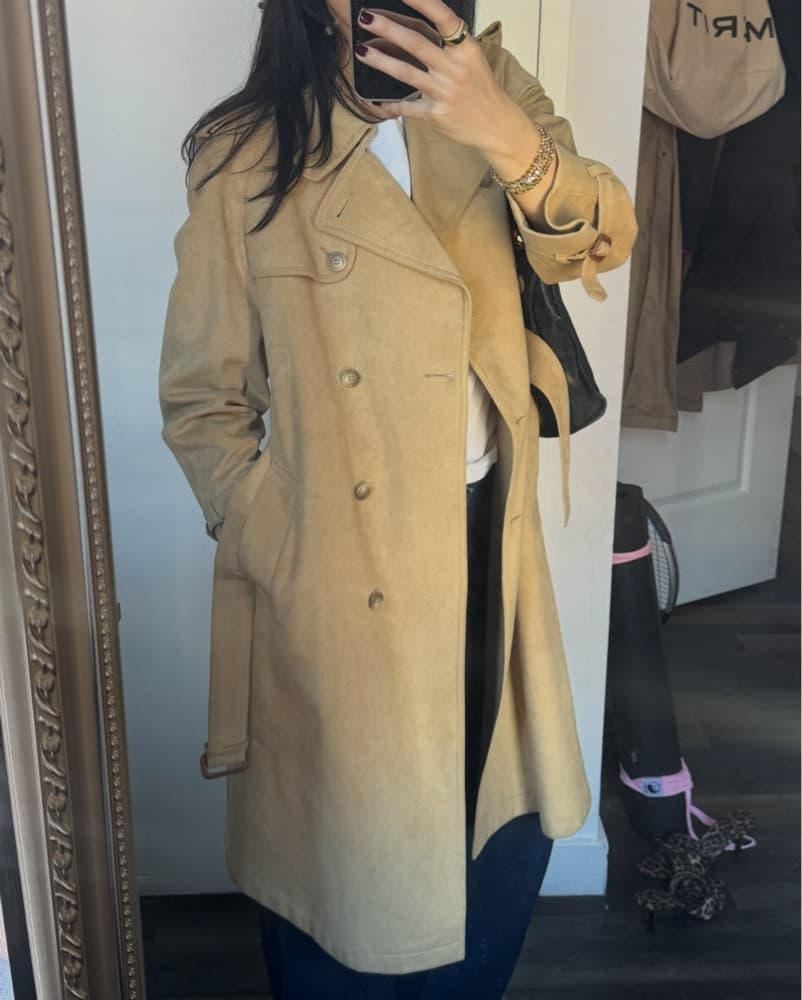 Vintage Suede Trench Coat - Image 1