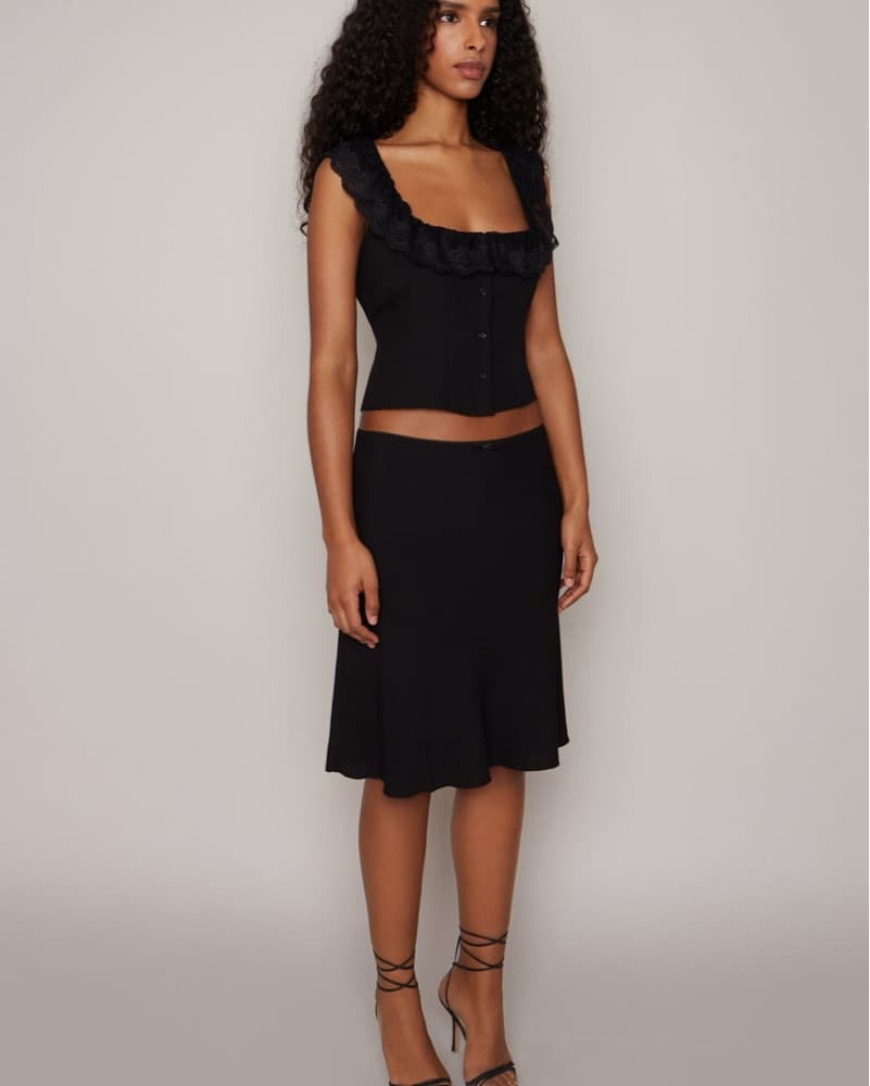 Guizio Black Midi Skirt - Paloma - Image 1