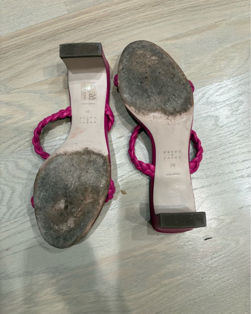 Porte & Paire Fuchsia Braided Mules - Image 2