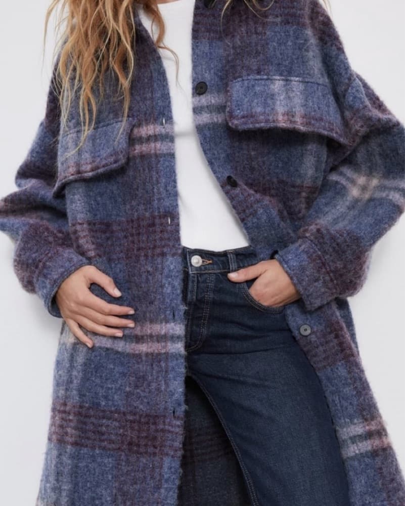 Isabel Marant Plaid Long Overcoat Dupe - Image 4