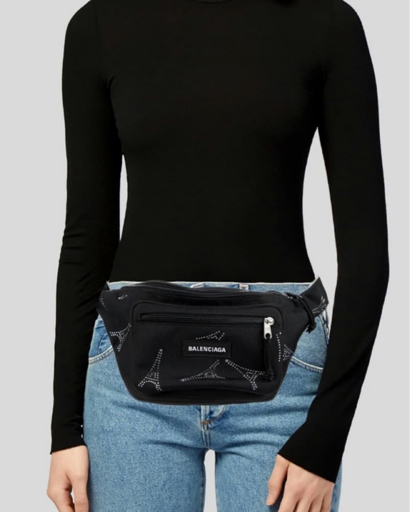 BALENCIAGA Crystal Eiffel Tower Belt Bag - Image 3