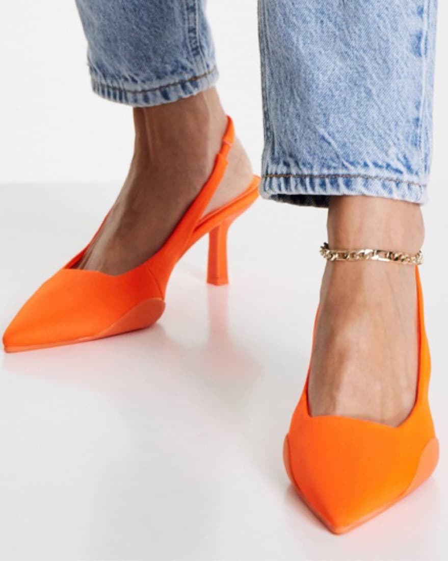 Orange Mid heeled shoes - Image 2