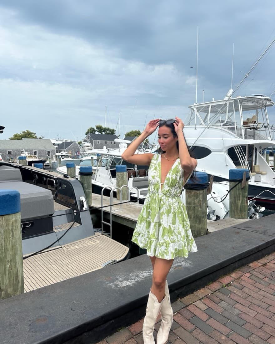 Green Floral Dress - Image 2