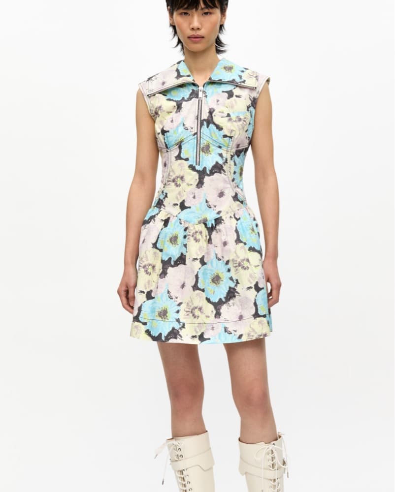Ganni Floral Printed Mini Dress - Image 1