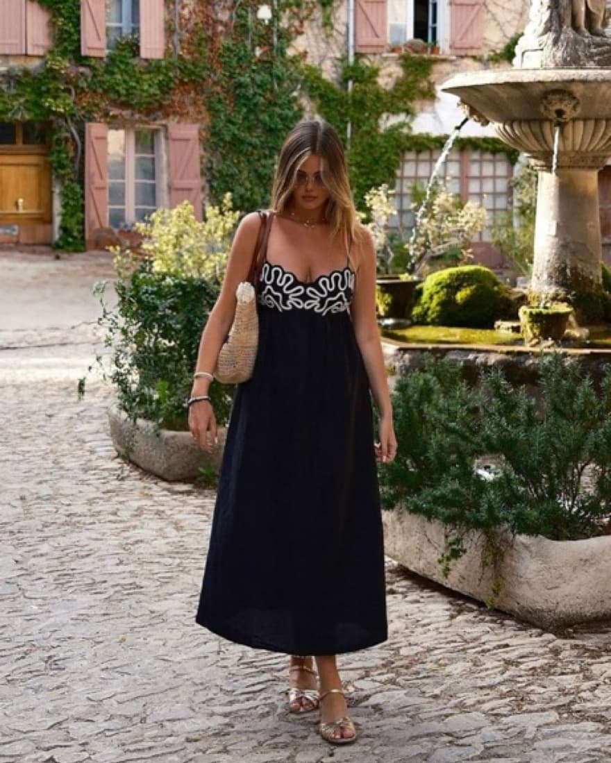Commense Embroidered Maxi Dress - Image 4