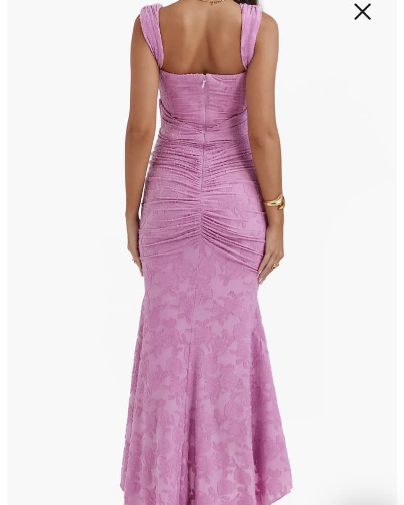 House Of CB Cesca Floral Ruched Dress - Image 3