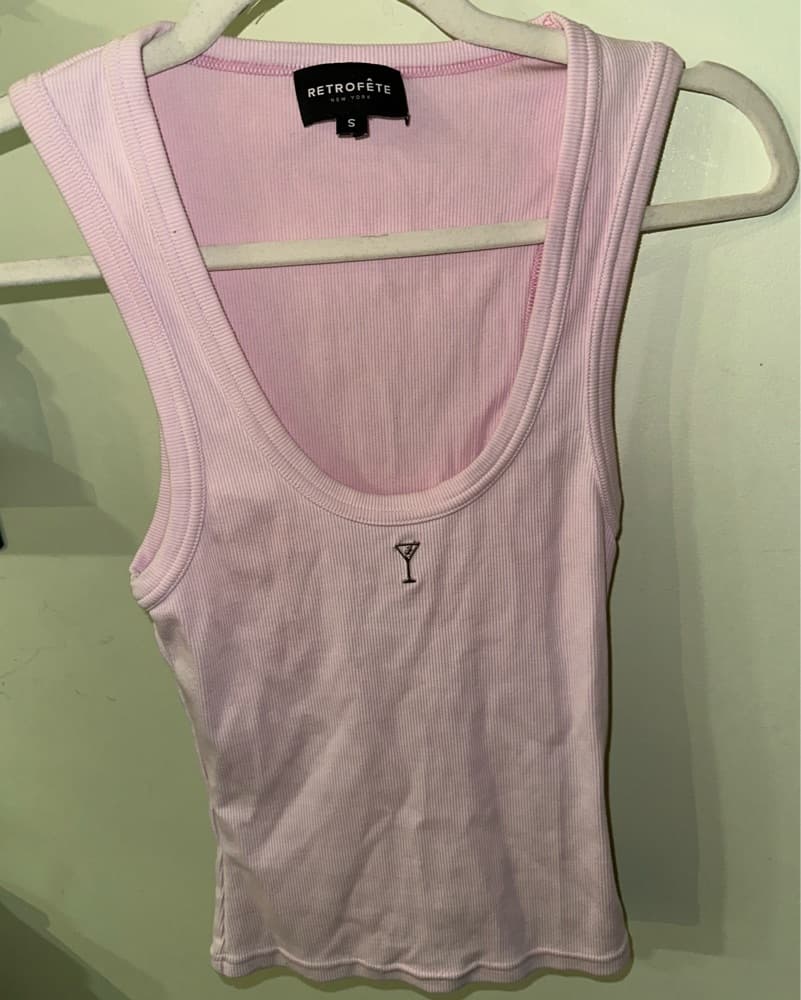 Retrofete Amani Tank In Pink - Image 5