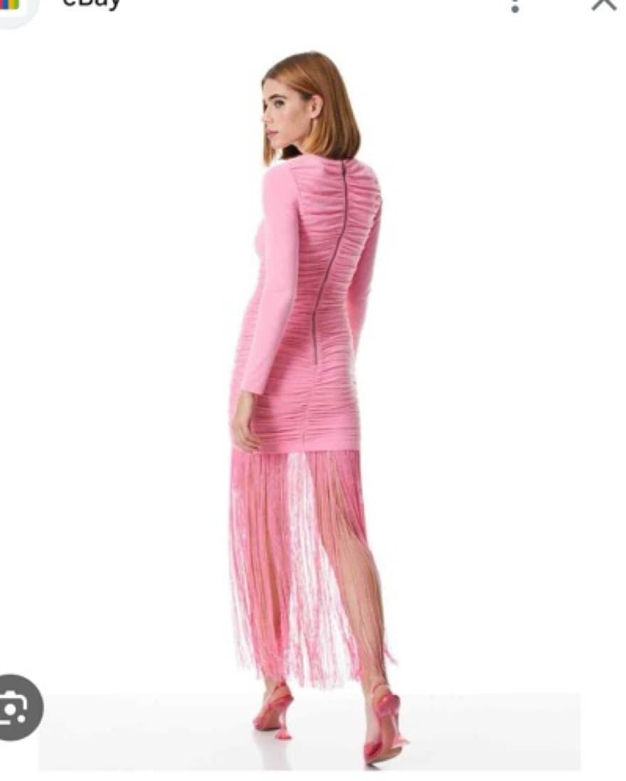 Alice & olivia Pink Fringe Dress  - Image 4