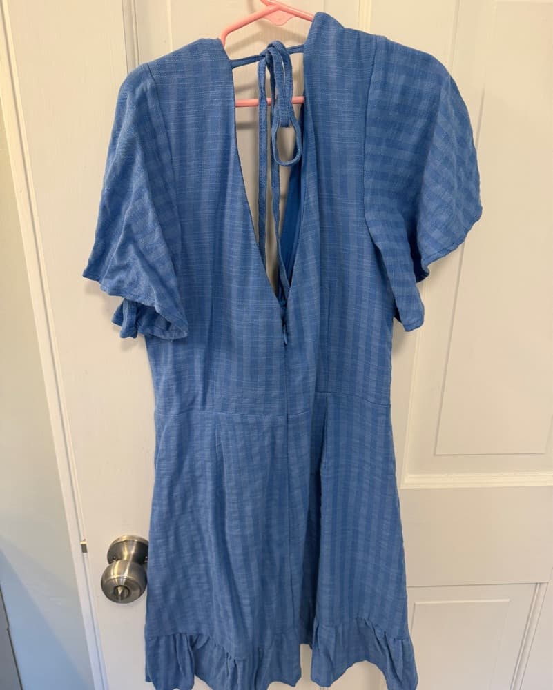 Lulus Blue Cutoff Dress - Image 3