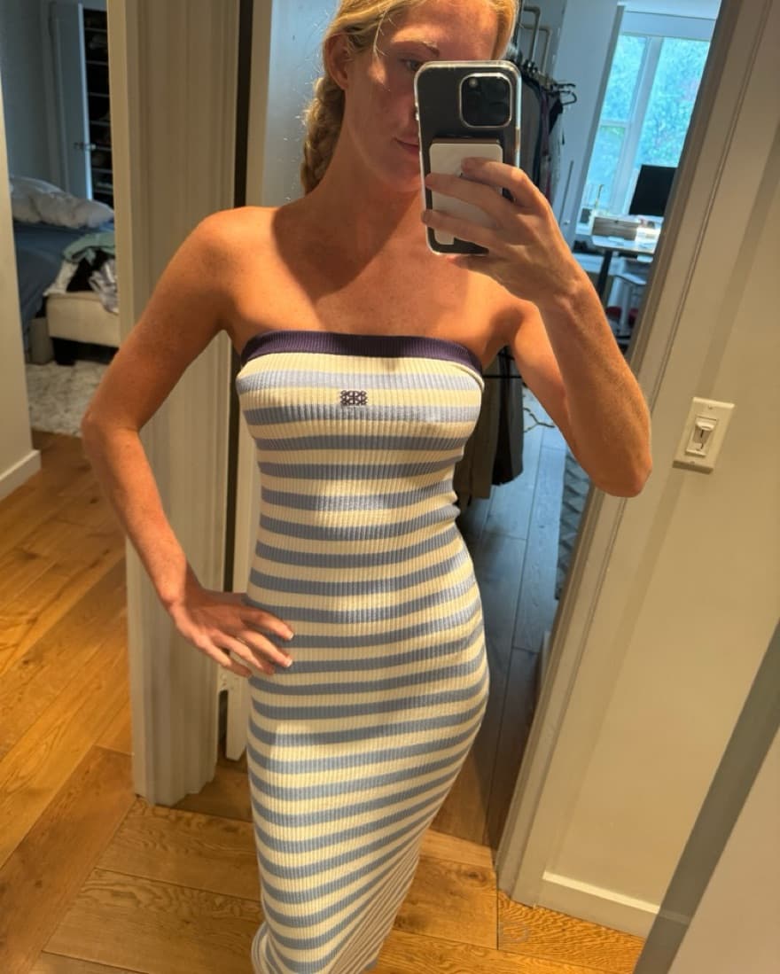 De rococo Maxi Striped Rib Dress - Image 3