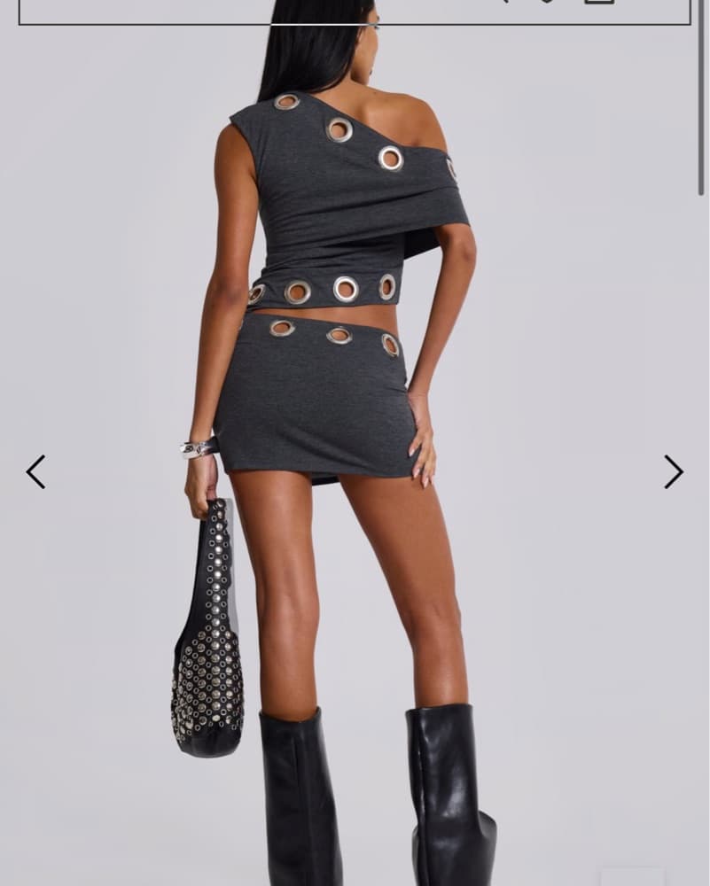 Jaded Ldn Zarco Asymmetric Mini Dress Wi - Image 2