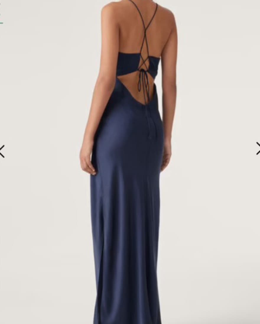 Navy Ba&sh Long Dress - Image 2