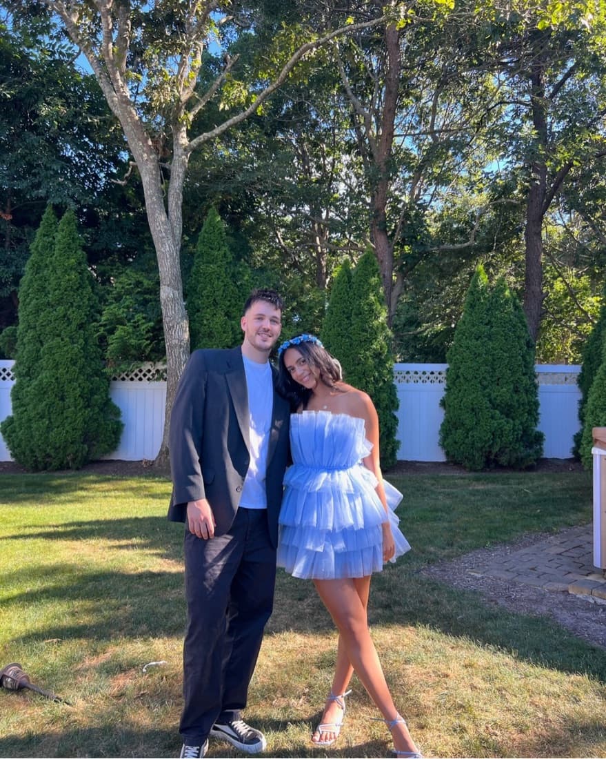 Blue, Tiered Ruffle Dress - Image 4