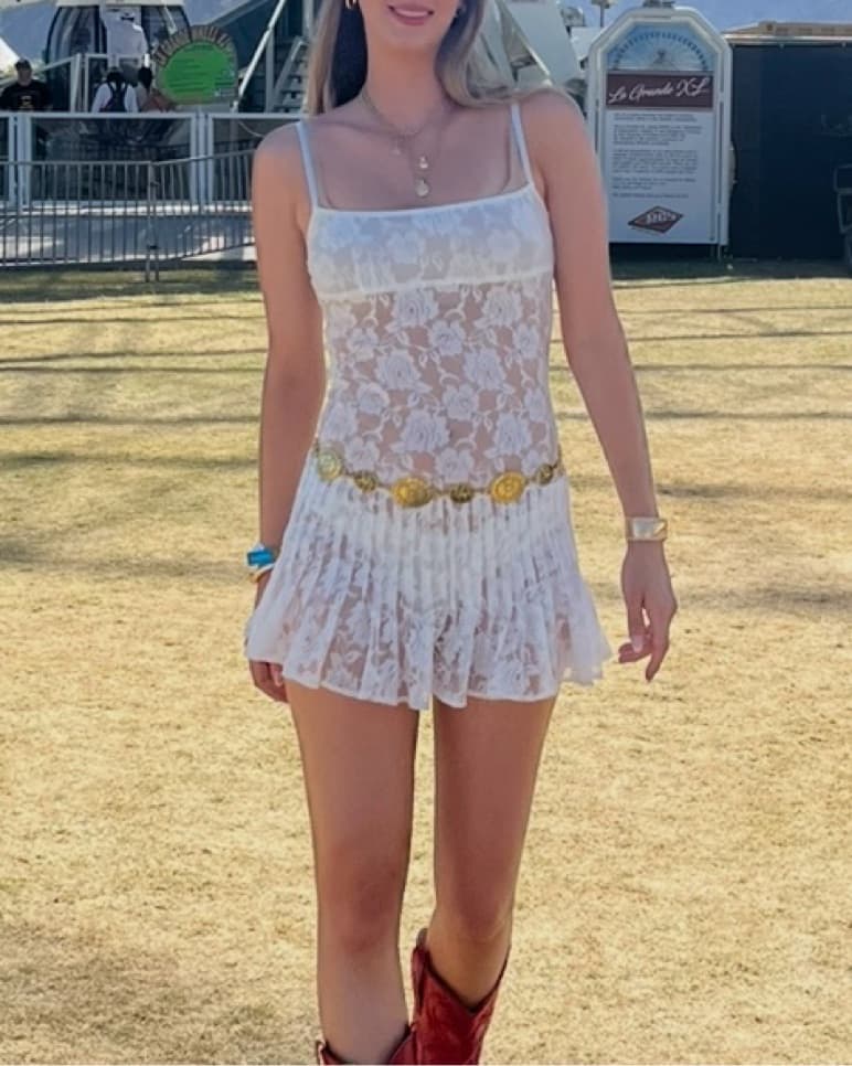 Frankies Bikinis Lace Mini Dress - Image 2