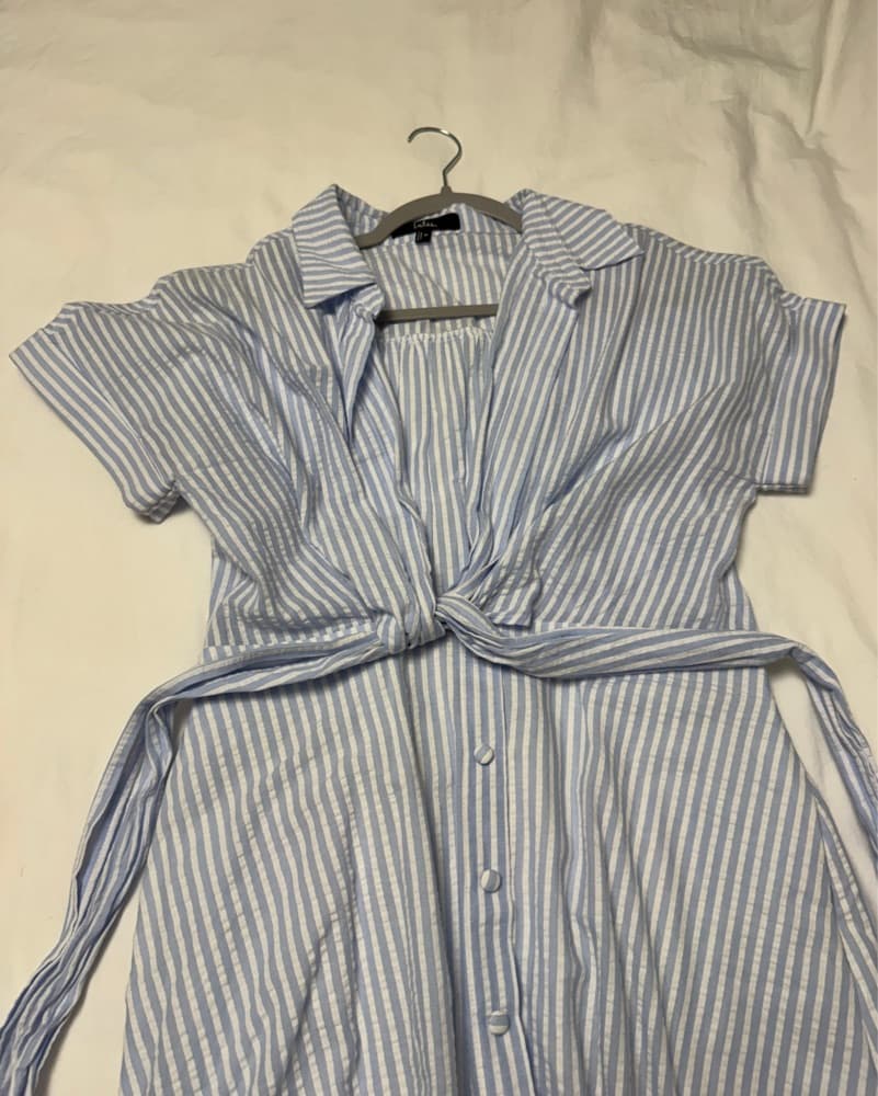 Striped Midi Shirtdress - Image 5
