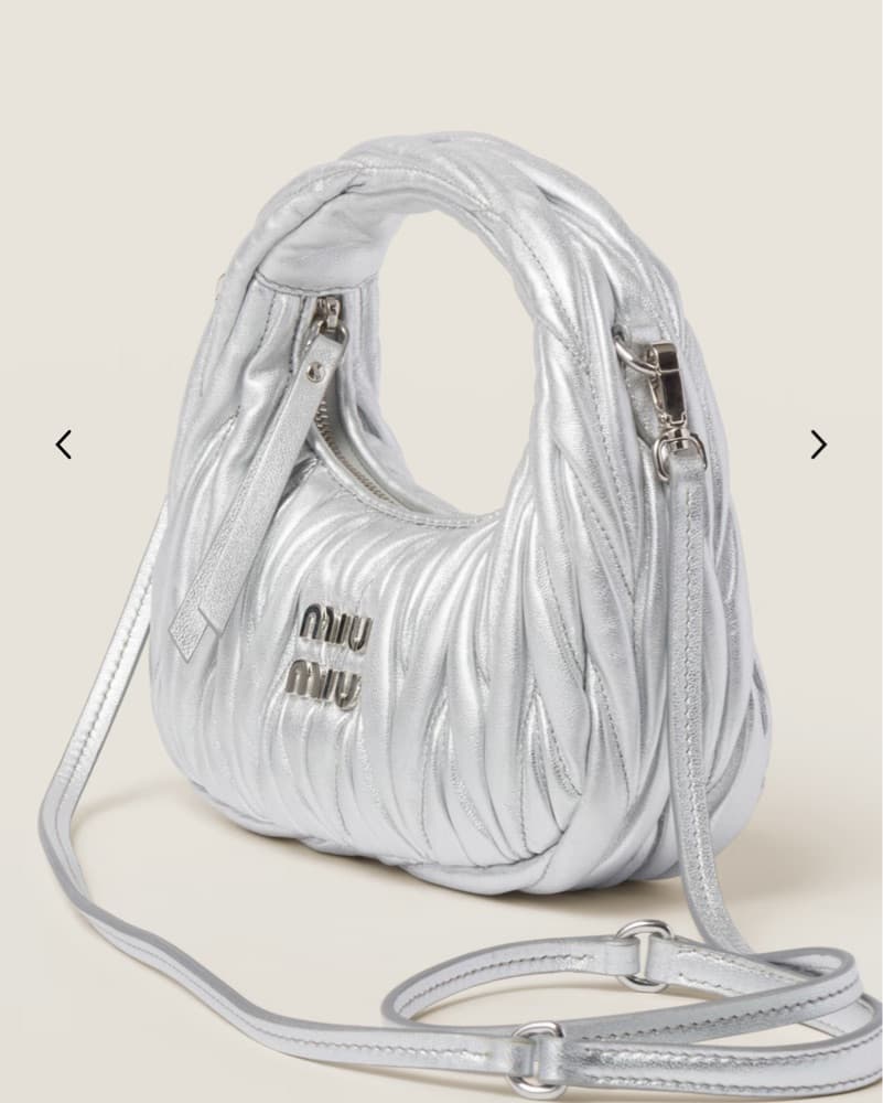 MIU MIU MINI SILVER WANDER BAG - Image 2