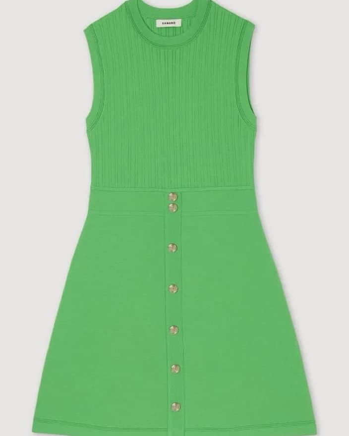 Sandro Green Knit Dress - Image 4