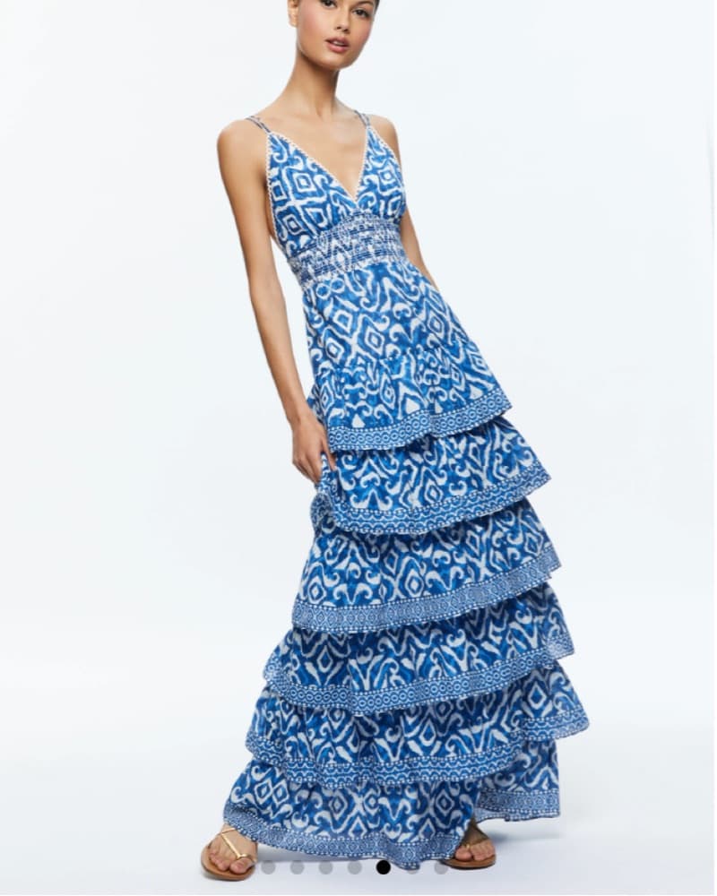 Alice & Olivia Imogene Tiered Print Dres - Image 2
