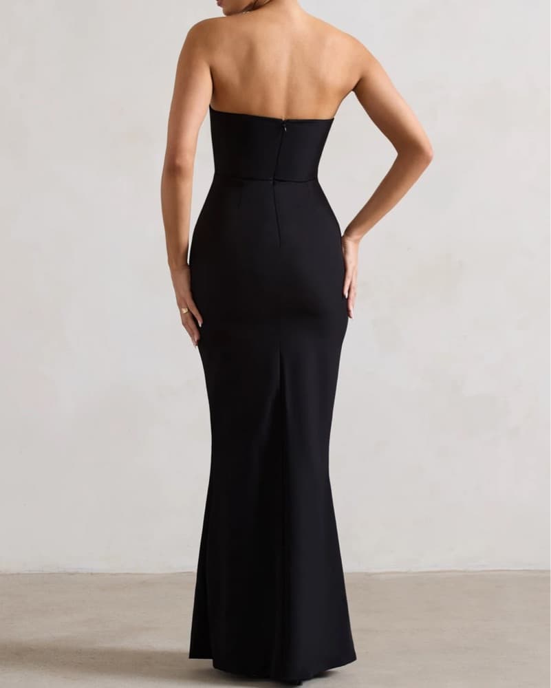 Club L London Enticed Black Strapless - Image 4