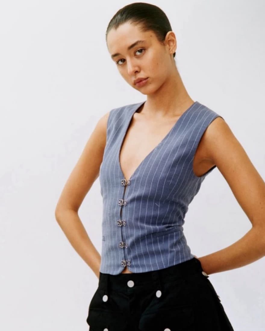 With Jean Pinstripe Waistcoat - Image 2