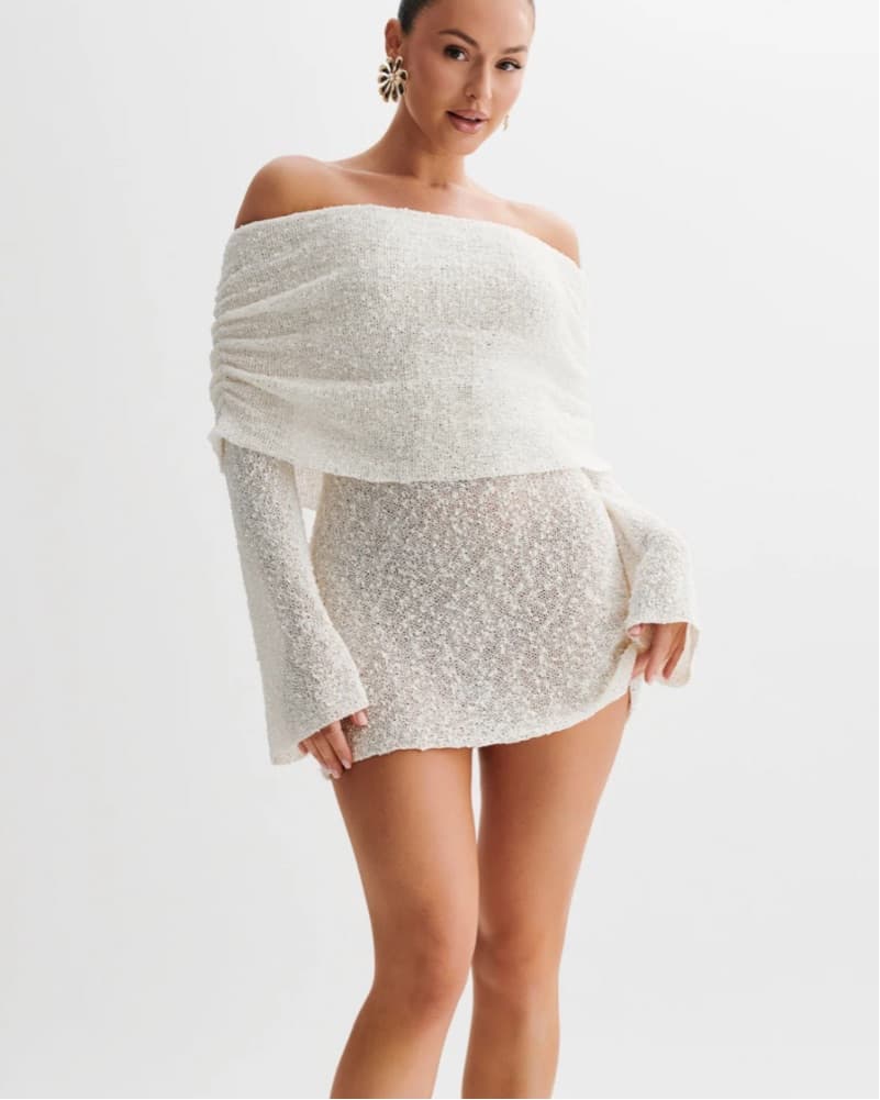 Meshki Marisol Mini Dress- Ivory - Image 4