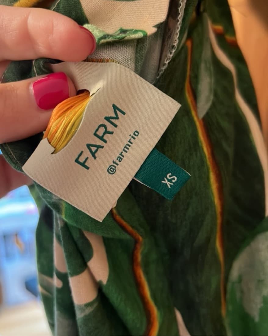 FARM Rio Green Leaf Midi Dress - Image 5