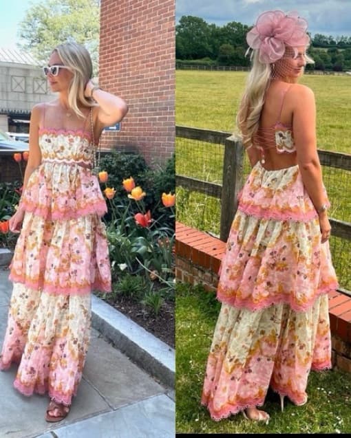  ZIMMERMANN Laurel Frill Maxi Dress 0P - Image 3