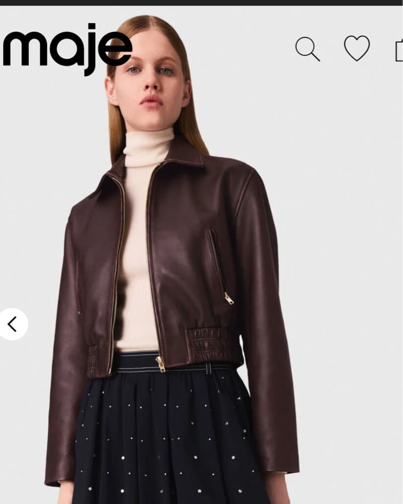 $800 Maje Vintage leather Jacket  - Image 4