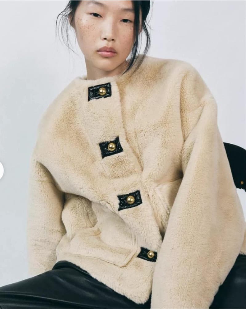 Zara tan Fur Coat - Image 1