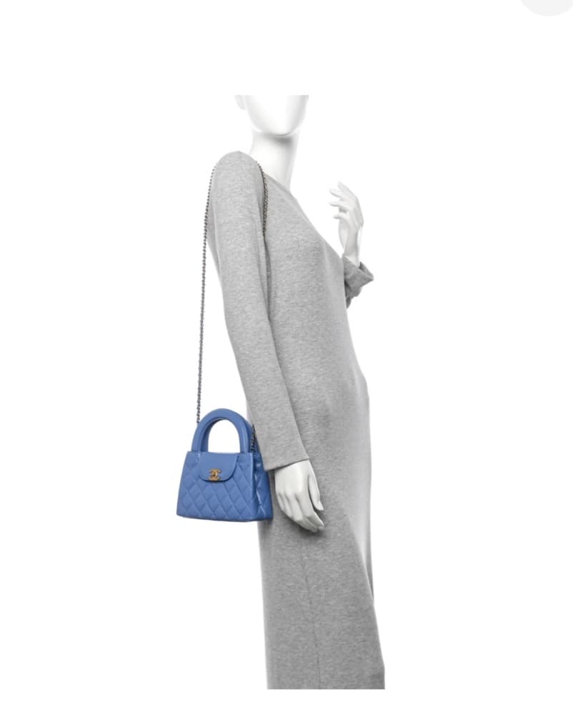Chanel Calfskin Quilted In Blue - Image 2