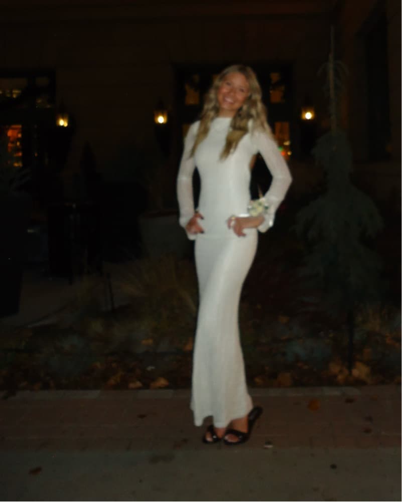 White longsleeve maxi dress - Image 1