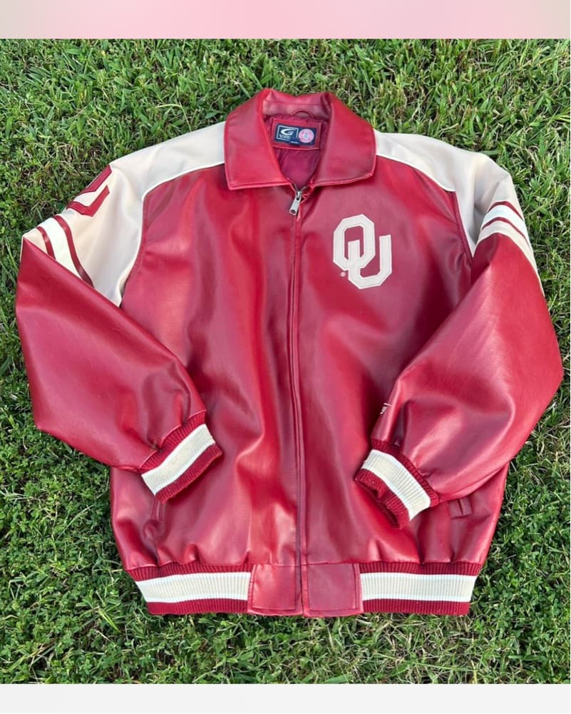 Vintage OU Leather Jacket - Image 1