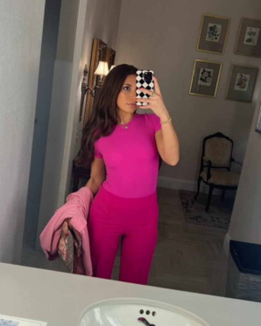 Pink Wide Leg Trousers  - Image 1