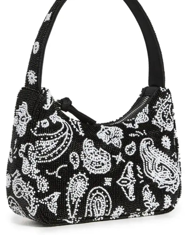 RARE Stunning Beaded Black Handbag - Image 1