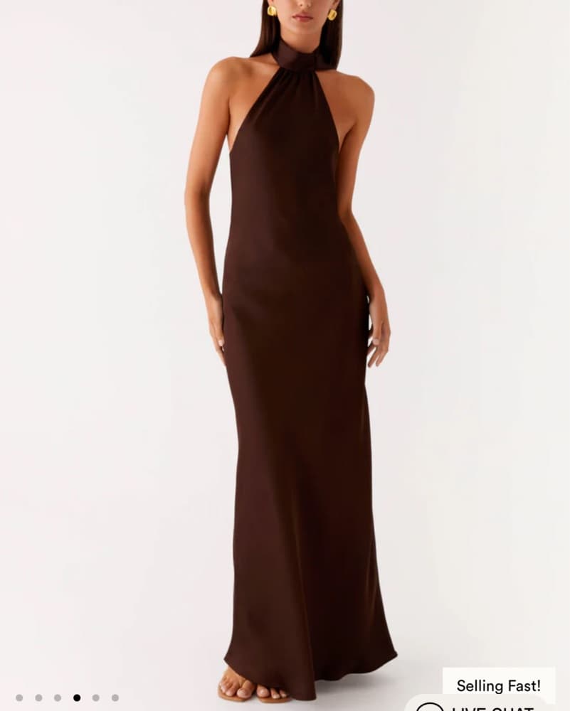 Keena Scarf Maxi Forma Dress Chocolate  - Image 4
