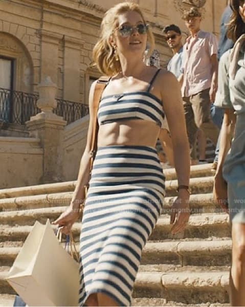 Prada Striped Bralette and Skirt Set - Image 2