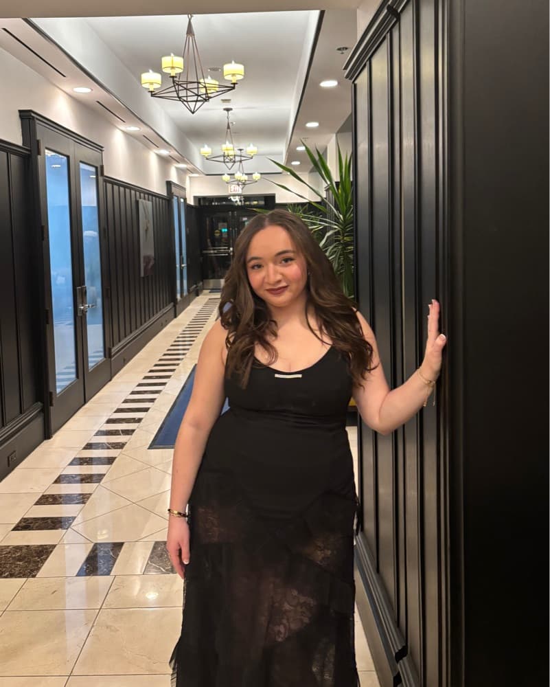 BCBGMAXAZRIA Black Lace Ruffled Dress - Image 3
