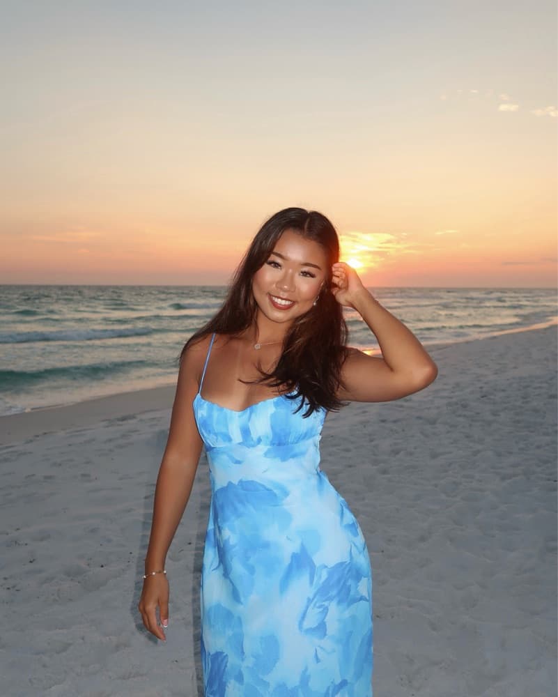 Blue Beachy Maxi Flowy Dress - Image 1
