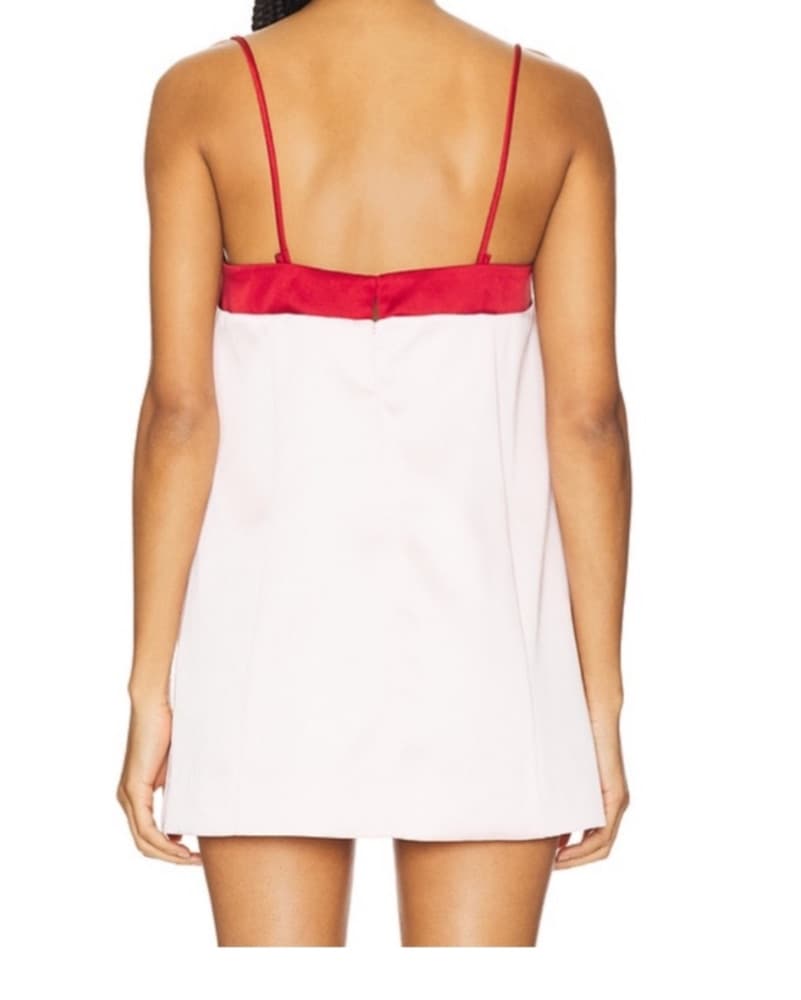 Red And pink Bow Mini Dress - Image 3