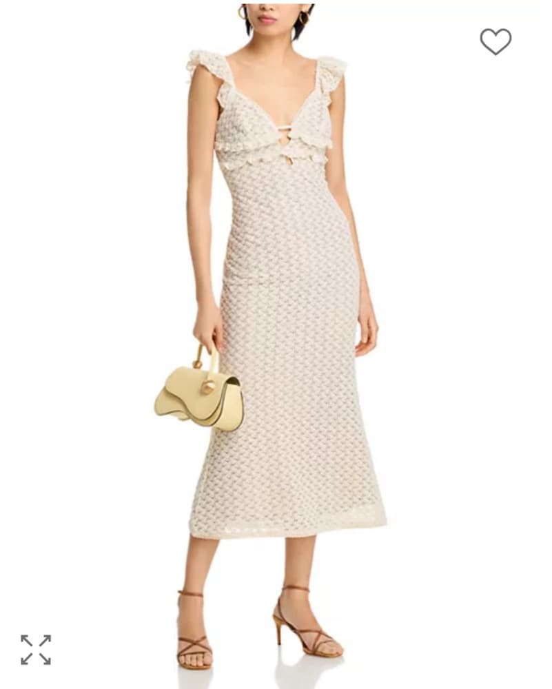 AQUA Crocheted Midi Dress - Image 1