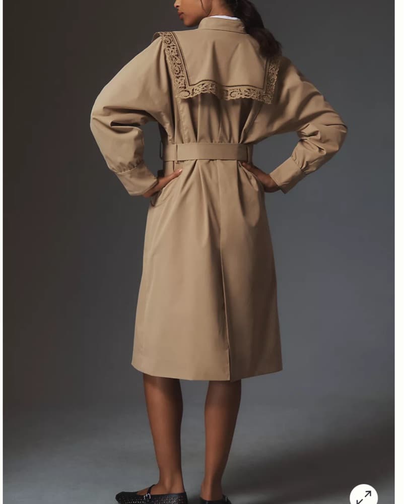 Anthropologie Crochet Trenchcoat - Image 3