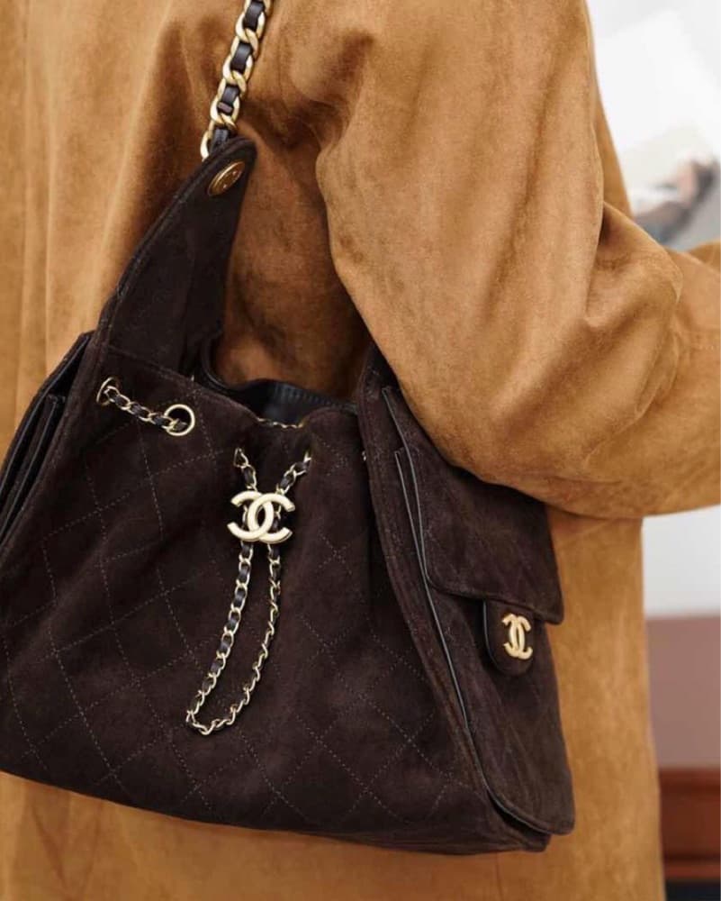 Chocolate Brown Suede Chanel 25  - Image 3