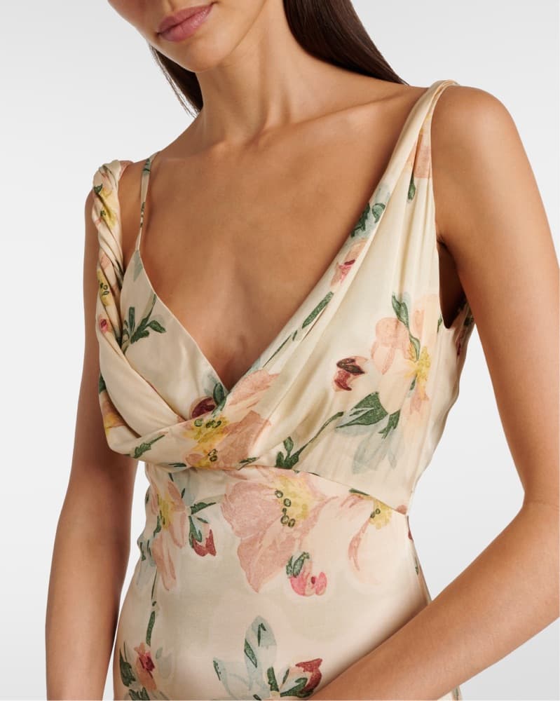 Toteme Floral Draped Maxi Dress - Image 3