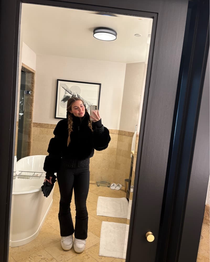 Black Goldbergh Fur Ski Jacket  - Image 2