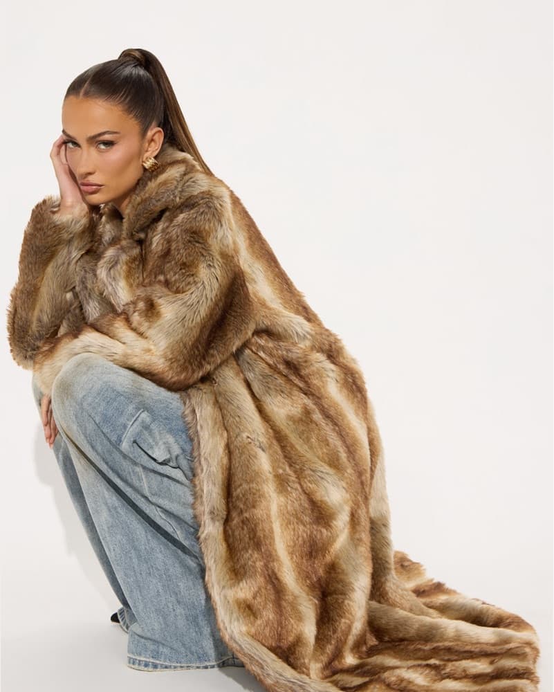 Faux Fur Coat  - Image 6