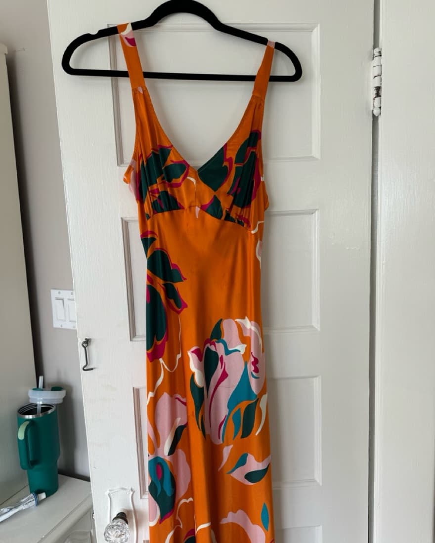 Reformation Silk Floral Dress - Image 2