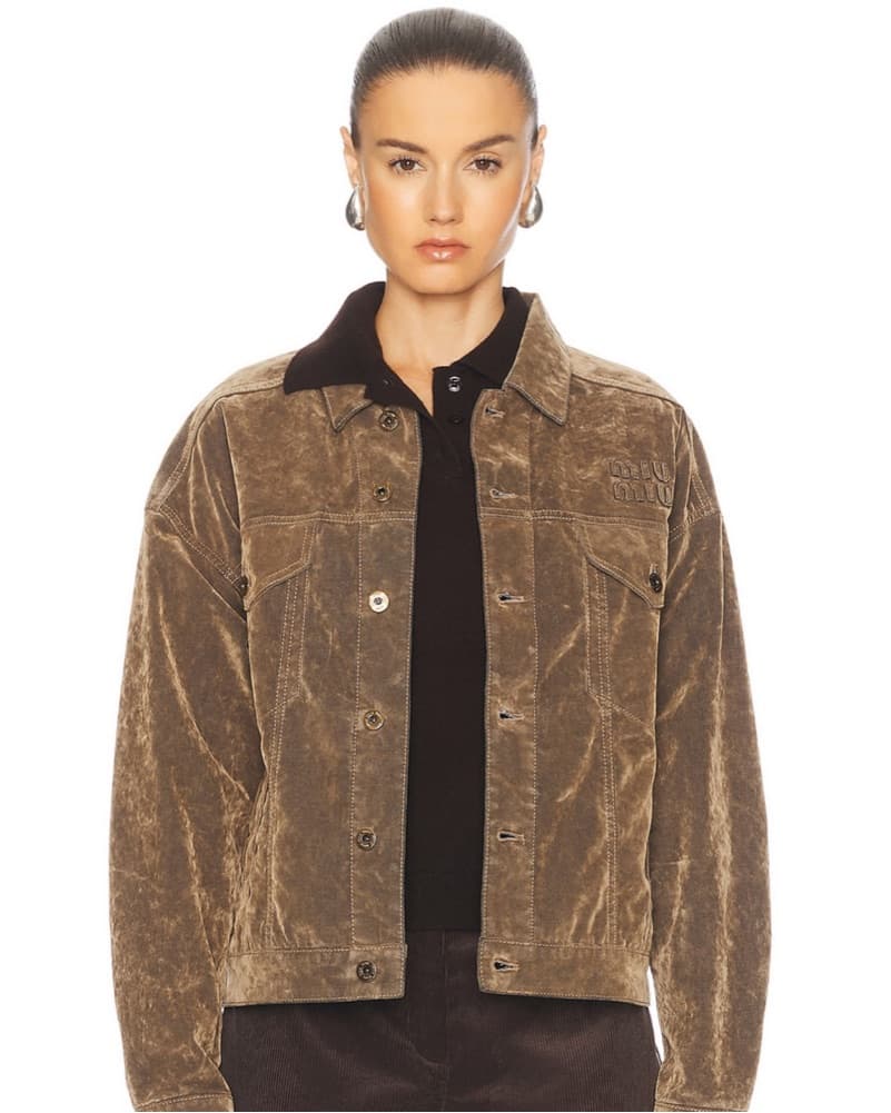 Miu Miu Velvet Button Up  - Image 1