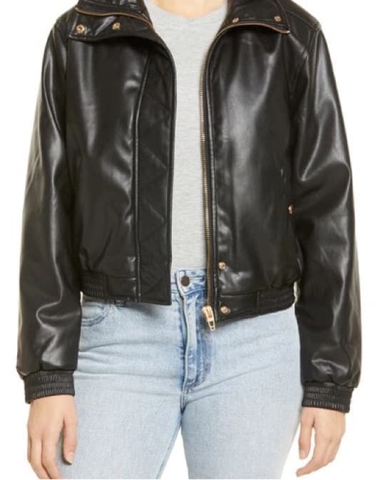 BLANK NYC faux leather bomber jacket - Image 1