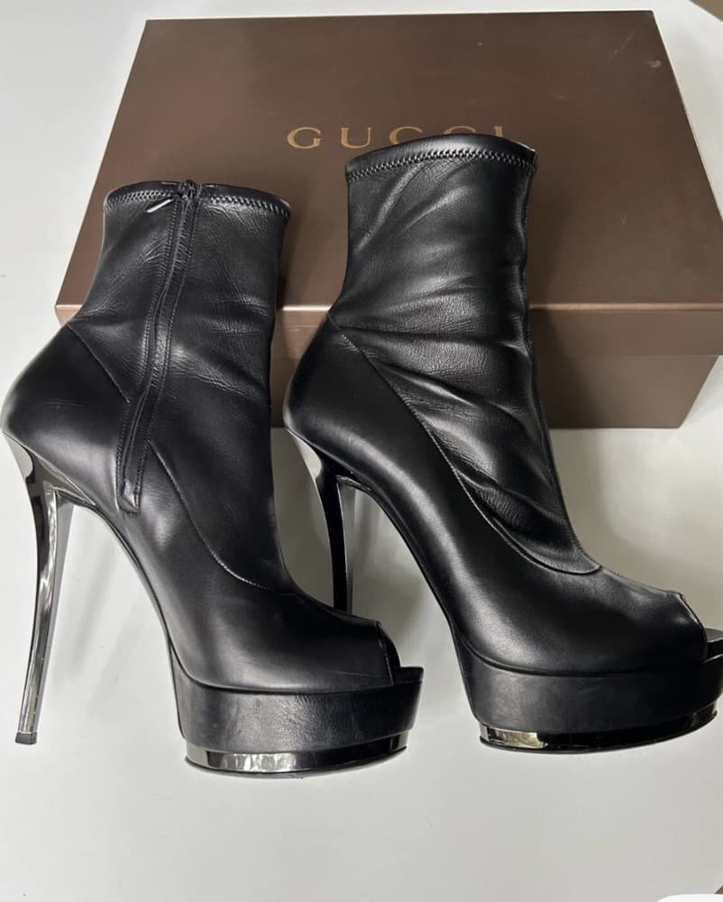 Gucci Peep Toe Stilettos  - Image 3