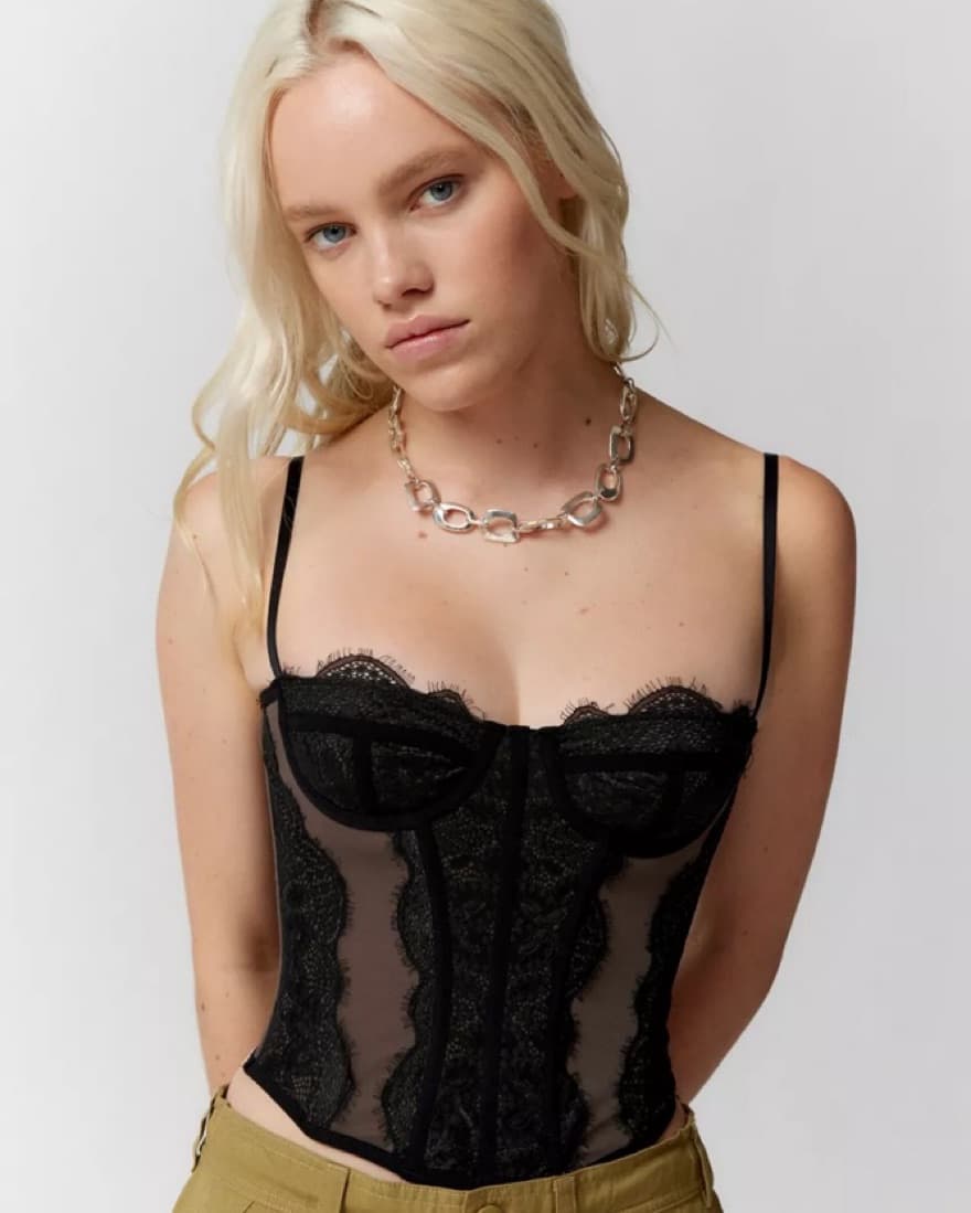 Urban outfitters black corset top - Image 2